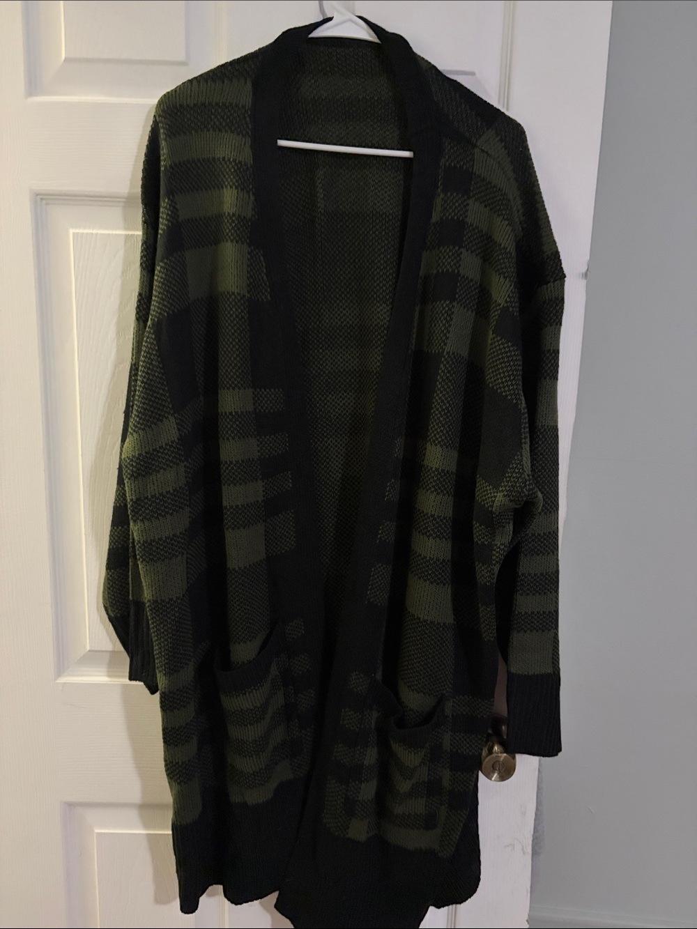 BloomChic Black Ribbed Open Cardigan